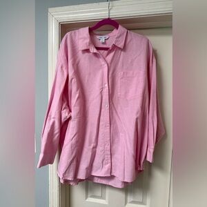 NWT Pink Old Navy Boyfriend Shirt, XL